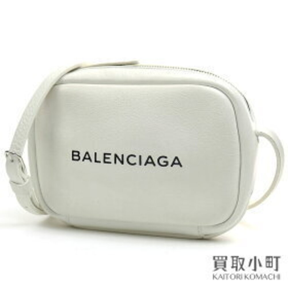 Balenciaga Camera Bag White Calfskin Crossbody Pochette Blanc Front